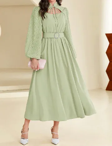 Rochie lunga SHEIN, verde Verde