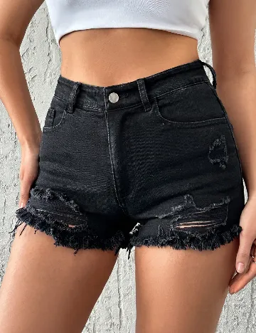 Pantaloni scurti SHEIN, negru Negru