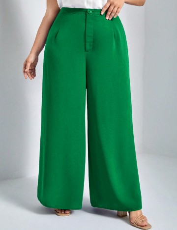 Pantaloni SHEIN CURVE, verde