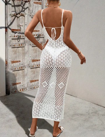 Rochie de plaja SHEIN, alb