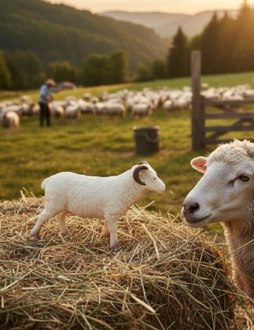 Figurina Oaie Zd Trading, ecru