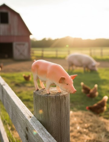 Figurina Porc Zd Trading, portocaliu