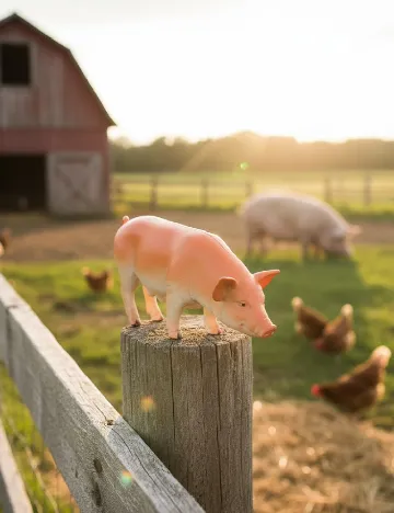 Figurina Porc Zd Trading, portocaliu