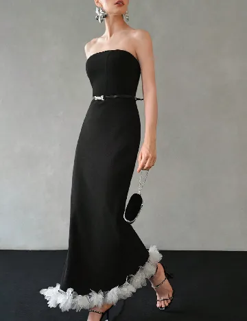 Rochie lunga MOTF, negru Negru
