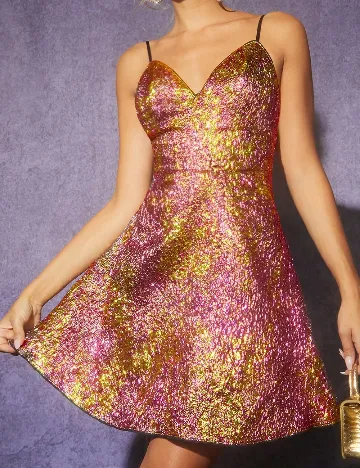 Rochie scurta SHEIN, roz/galben Roz