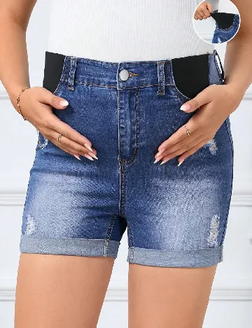 Pantaloni scurti SHEIN Maternity, albastru Albastru