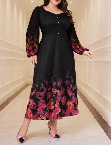 Rochie lunga SHEIN CURVE, negru
