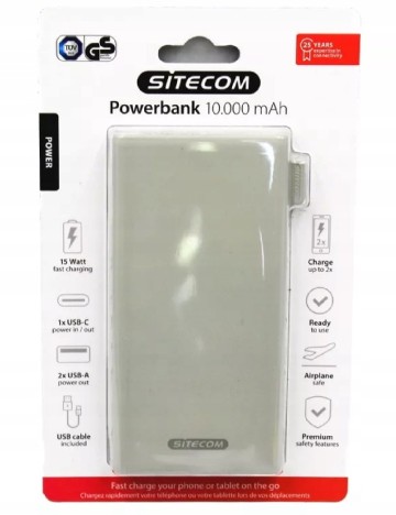 Baterie externa SITECOM, gri deschis