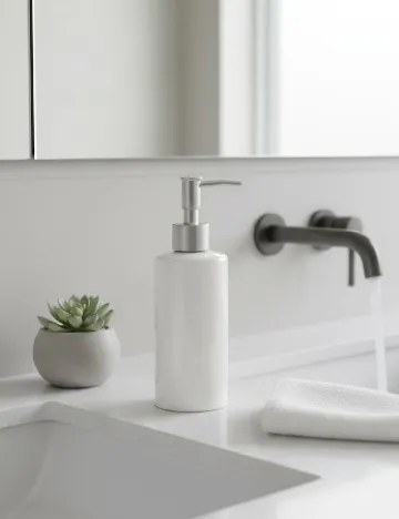 Dozator de sapun, alb Alb