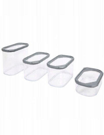 Set recipiente 4 bucati Moritz & Moritz, transparent