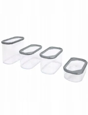 Set recipiente 4 bucati Moritz & Moritz, transparent