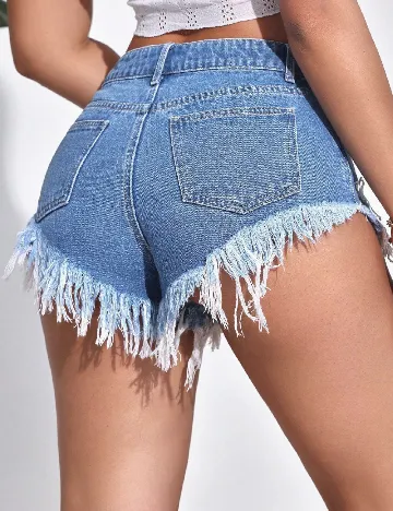 Pantaloni scurti SHEIN, albastru denim