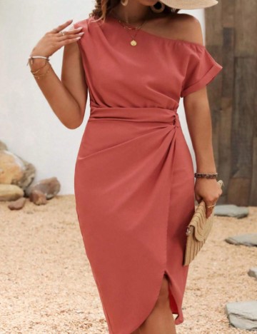 Rochie medie SHEIN CURVE, roz