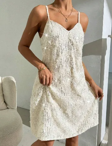 Rochie scurta SHEIN, crem