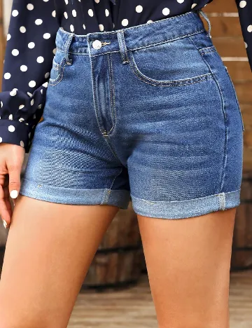 Pantaloni scurti SHEIN, albastru