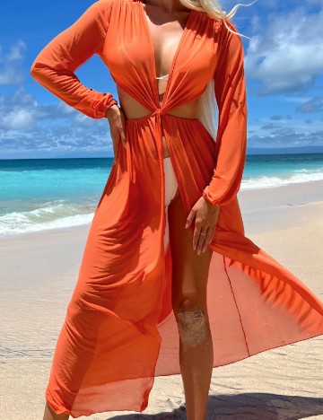 Rochie de plaja SHEIN, portocaliu