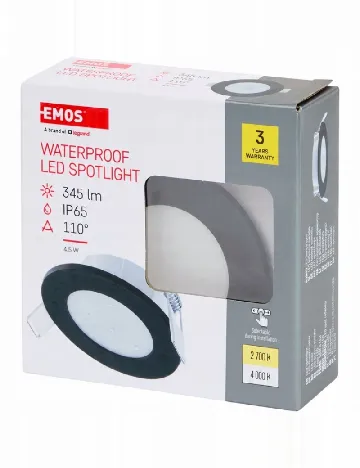 Spot LED incastrat EMOS, negru Negru