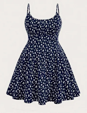 Rochie scurta SHEIN CURVE, albastru Albastru