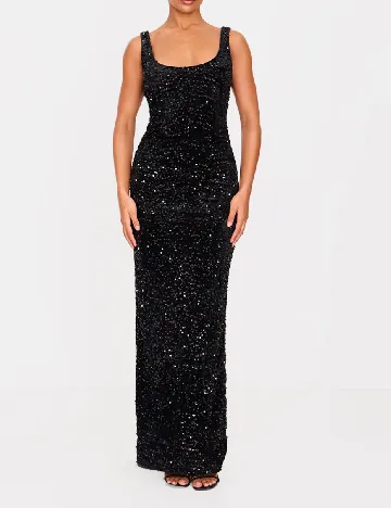 Rochie lunga PRETTYLITTLETHING, negru Negru