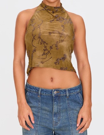 Top PRETTYLITTLETHING, verde