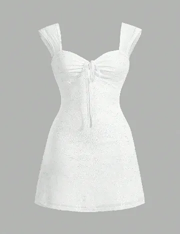 Rochie scurta SHEIN CURVE, alb Alb