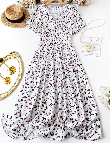 Rochie lunga SHEIN CURVE, alb Alb