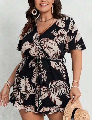Rochie scurta SHEIN CURVE, maro Negru