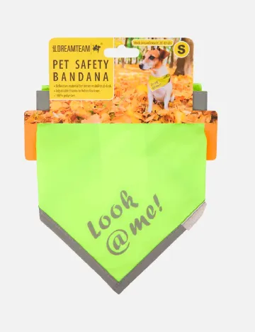 Bandana pentru caini Pets Dreamteam, verde neon Verde