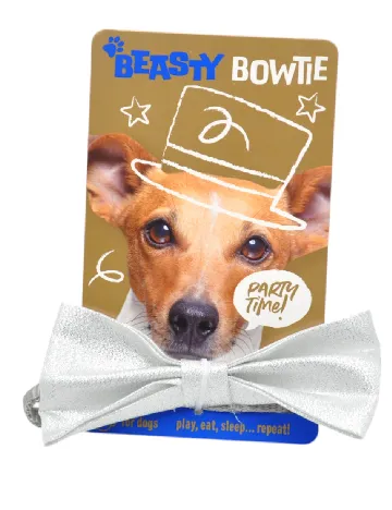 Papion pentru catei Beasty, argintiu Gri