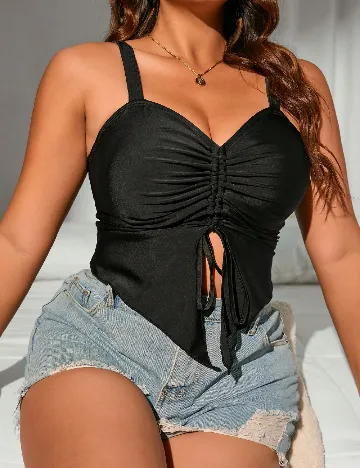 Top SHEIN CURVE, negru