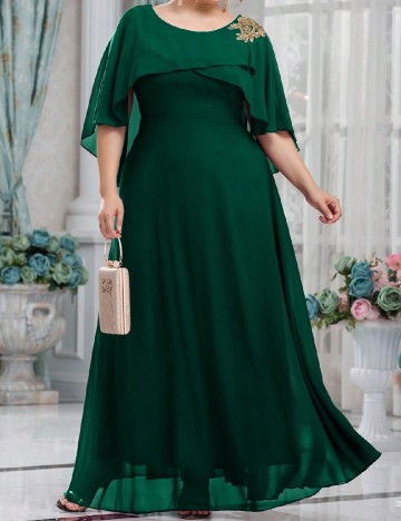 Rochie lunga SHEIN CURVE, verde