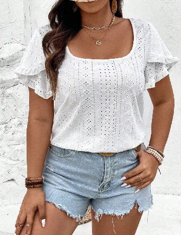 Bluza SHEIN CURVE, alb