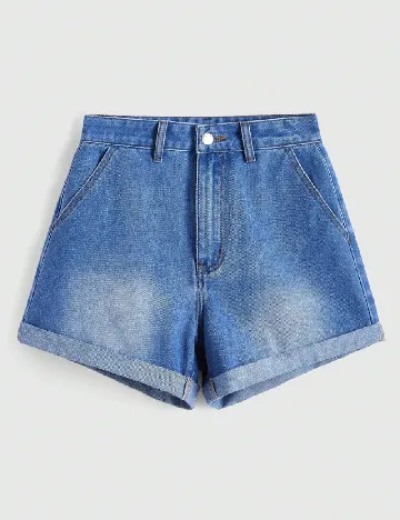 Pantaloni scurti Romwe, albastru Albastru