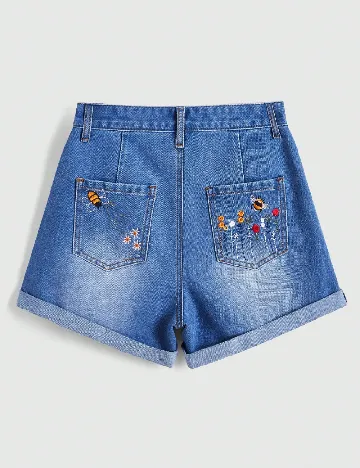 Pantaloni scurti Romwe, albastru Albastru