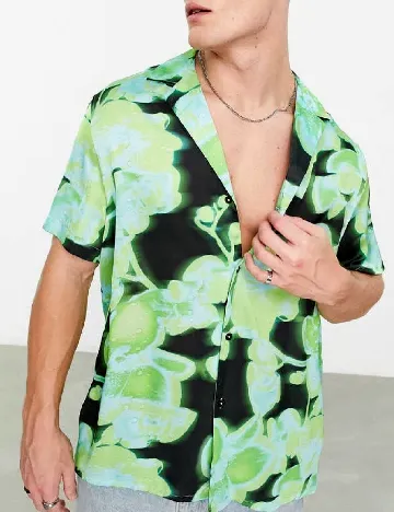 Camasa ASOS, verde Verde