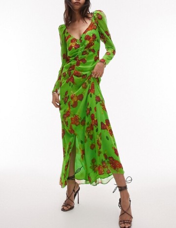 Rochie lunga Top Shop, verde