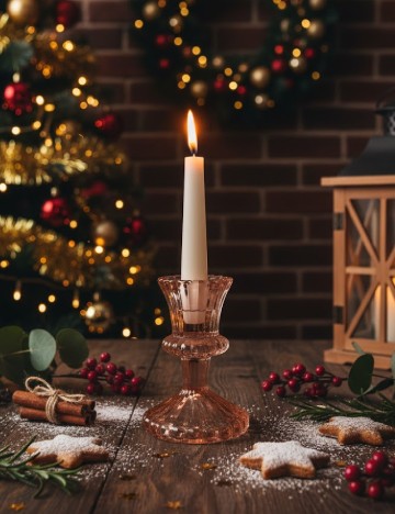 Suport lumanare Home Accents, maro