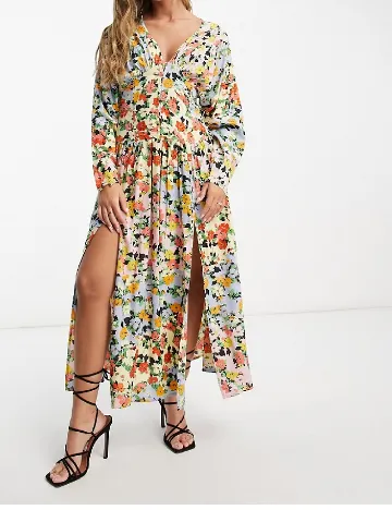 Rochie medie ASOS, floral print Floral print