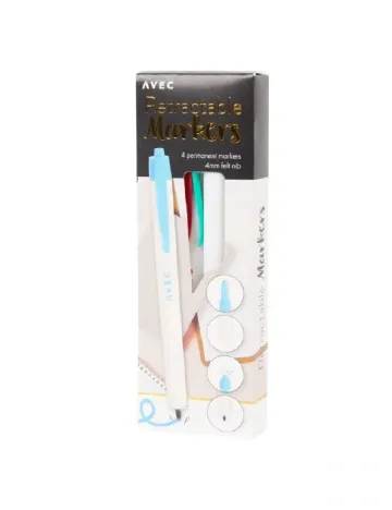 Set markere 4 bucati AVEC, mix culori Mix culori