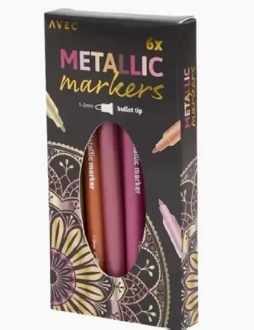 Set markere 6 bucati AVEC, mix culori Mix culori