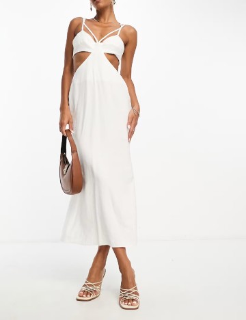 Rochie lunga ASOS, alb
