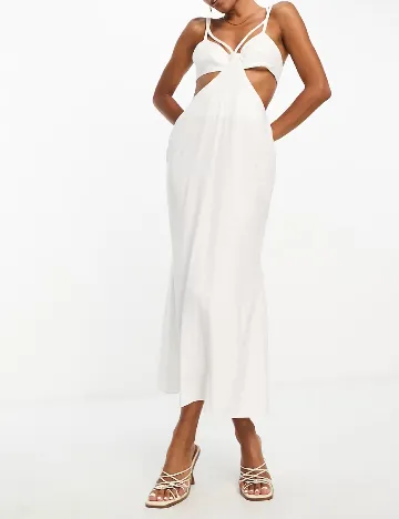 Rochie lunga ASOS, alb