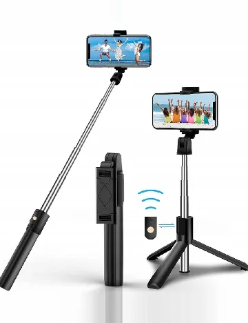 Selfie Stick Bluetooth Maxxter, negru Negru