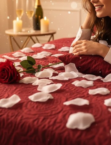 Petale de trandafiri, alb