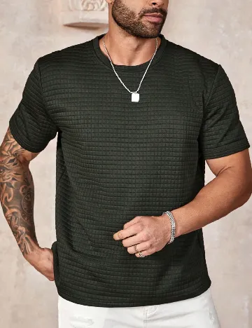 Tricou SHEIN Plus Size Men, verde Verde