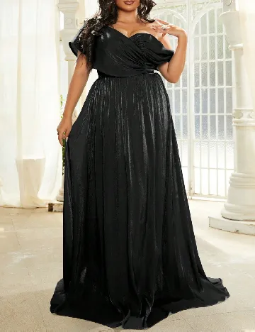 Rochie lunga Miss Ord Plus Size, negru Negru