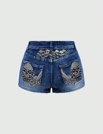Pantaloni scurti Romwe, albastru Albastru