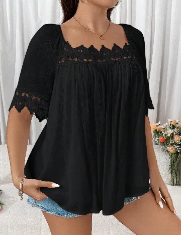 Bluza SHEIN CURVE, negru Negru