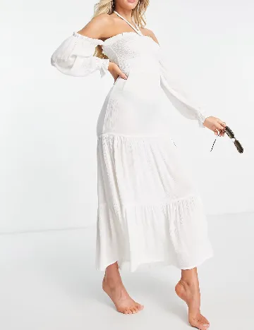 Rochie lunga ASOS, alb