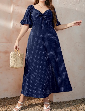 Rochie lunga SHEIN CURVE, bleumarin